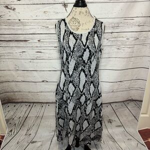 Torrid Black Snakeskin Print Sweater-knit Trapeze Dress Size 2 (2X, 18-20)